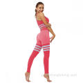 Roupas de musculação com stripe yoga fitness treino ginásio